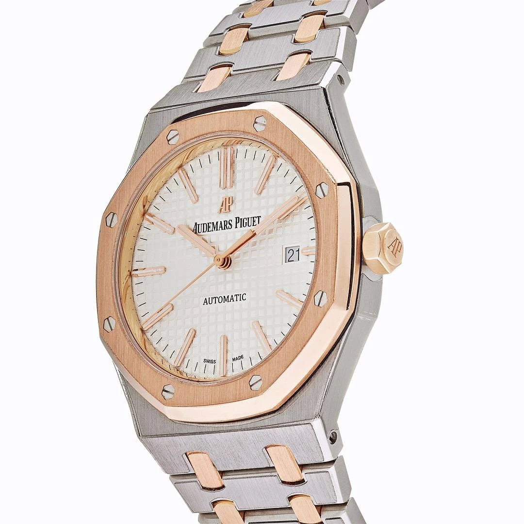 Audemars Piguet Audemars Piguet Royal Oak 15400SR.OO.1220SR.01 Stainless Steel Rose Gold White Dial (2015) 2 Audemars Piguet Audemars Piguet Royal Oak 15400SR.OO.1220SR.01 Stainless Steel Rose Gold White Dial (2015) - Image 2