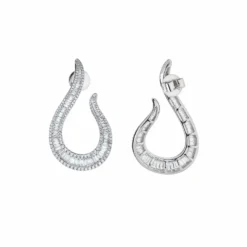Jewels Aficionado Baguette And Pave Diamond Drop White Gold Earrings -Horaluxis Sales Store baguette and pave diamond drop white gold earrings wrist aficionado 40421016305908