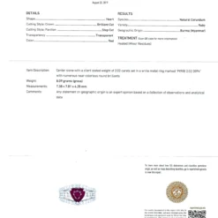 Jewels Aficionado Burmese Ruby + Diamond Heart Shape Ring -Horaluxis Sales Store burmese ruby diamond heart shape ring wrist aficionado 40827059011828