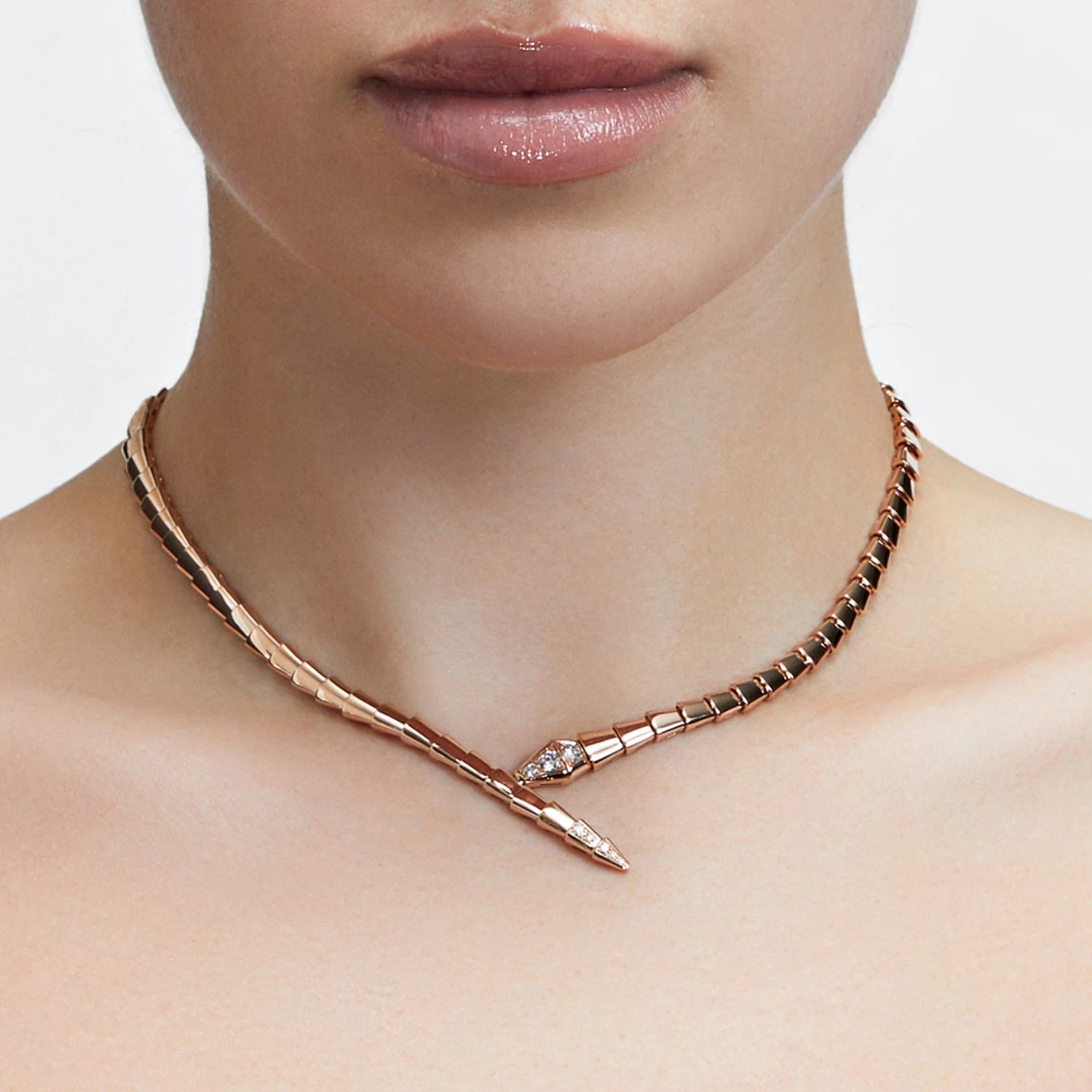 BVLGARI BVLGARI Serpenti Viper Necklace Rose Gold 357863 Medium 2 BVLGARI BVLGARI Serpenti Viper Necklace Rose Gold 357863 Medium - Image 2