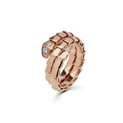 BVLGARI BVLGARI Serpenti Viper Ring Rose Gold And Diamonds 357876