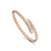 BVLGARI BVLGARI Serpenti Viper Thin Bracelet Rose Gold Full Pavé Diamonds 353793