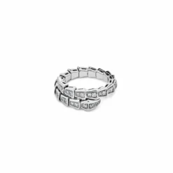 BVLGARI BVLGARI Serpenti Viper White Gold Diamond Ring 354708 -Horaluxis Sales Store bvlgari serpenti viper white gold diamond ring 354708 bvlgari 40421185650932