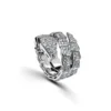 BVLGARI BVLGARI Serpenti Viper Two-Coil Ring White Gold Pavé Diamond 345226