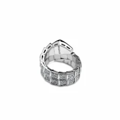 BVLGARI BVLGARI Serpenti Viper Two-Coil Ring White Gold Pavé Diamond 345226 8 BVLGARI BVLGARI Serpenti Viper Two-Coil Ring White Gold Pavé Diamond 345226 -Horaluxis Sales Store bvlgari serpenti viper white gold pave diamond two coil ring 345226 bvlgari 40421266129140