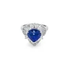 Jewels Aficionado Ceylon Pear Shape Sapphire And Diamond Ring