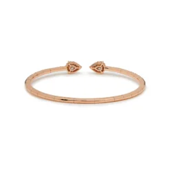 Hermès Champagne Diamond Flexible Cuff Bracelet -Horaluxis Sales Store champagne diamond flexible cuff bracelet hermes 41885878616308