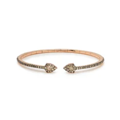 Hermès Champagne Diamond Flexible Cuff Bracelet