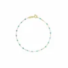 Gigi CLOZEAU Gigi Clozeau Classic Yellow Gold Bracelet In Turquoise Green