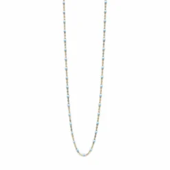 Gigi CLOZEAU Gigi Clozeau Classic Yellow Gold Necklace In Baby Blue