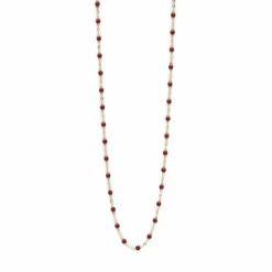 Gigi CLOZEAU Gigi Clozeau Classic Yellow Gold Necklace In Bordeaux