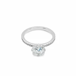 Jewels Aficionado Cushion Cut Diamond White Gold Ring -Horaluxis Sales Store cushion cut diamond white gold ring wrist aficionado 40813446299892
