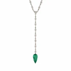 Jewels Aficionado Diamond And Emerald Lariat Necklace -Horaluxis Sales Store diamond and emerald lariat necklace jewels aficionado 41553713168628
