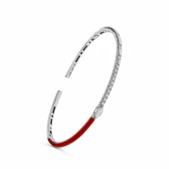 Jewels Aficionado Diamond And Red Enamel Bangle -Horaluxis Sales Store diamond and red enamel bangle jewels aficionado 41885964271860