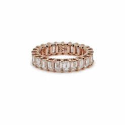 Jewels Aficionado Diamond And Rose Gold Eternity Band