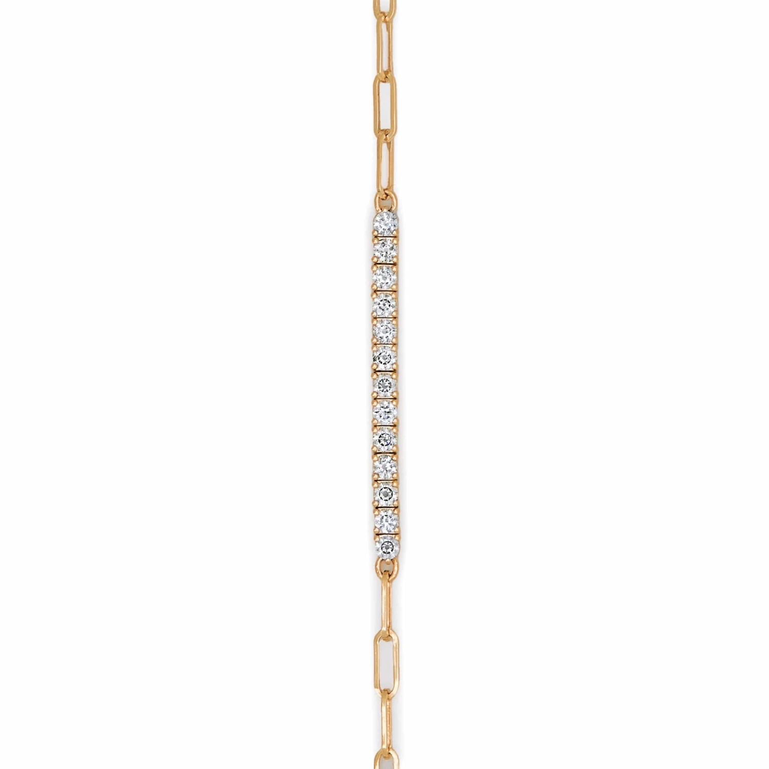 Jewels Aficionado Diamond And Rose Gold Paperclip Chain Bracelet 3 Jewels Aficionado Diamond And Rose Gold Paperclip Chain Bracelet - Image 3