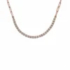 Jewels Aficionado Diamond And Rose Gold Paperclip Chain Necklace