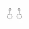 Jewels Aficionado Diamond Circular Cut-Out Earrings