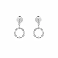 Jewels Aficionado Diamond Circular Cut-Out Earrings