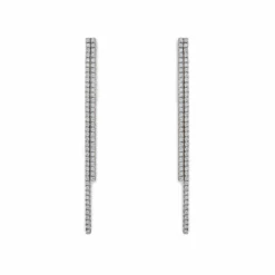 Jewels Aficionado Diamond Drop White Gold Earrings