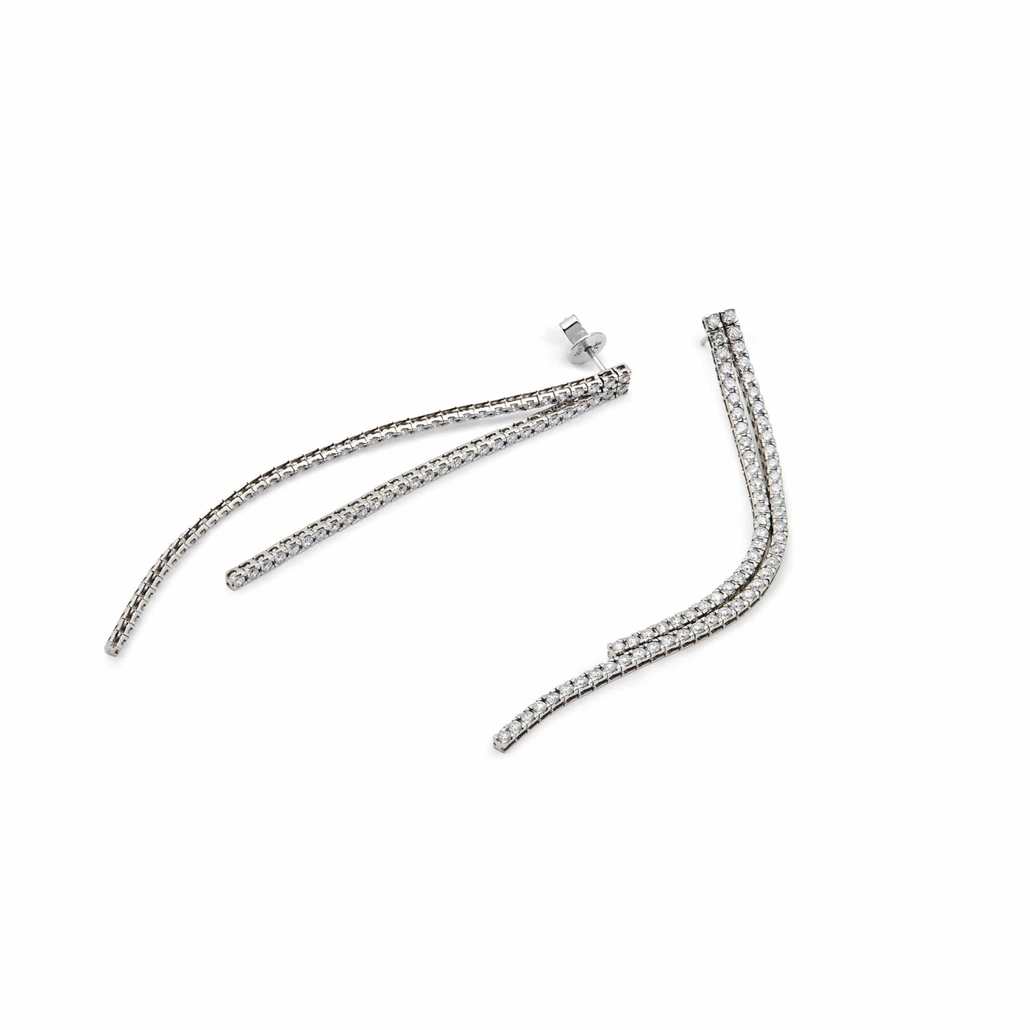 Jewels Aficionado Diamond Drop White Gold Earrings 3 Jewels Aficionado Diamond Drop White Gold Earrings - Image 3