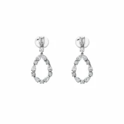 Jewels Aficionado Diamond Pear Cut-Out Earrings
