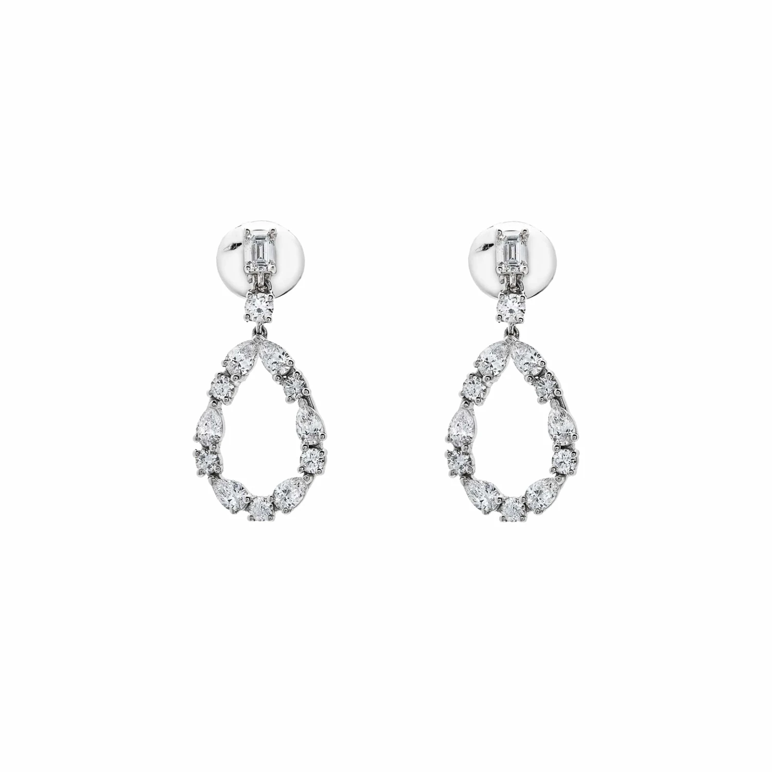 Jewels Aficionado Diamond Pear Cut-Out Earrings 1 Jewels Aficionado Diamond Pear Cut-Out Earrings