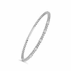 Jewels Aficionado Diamond White Gold Bangle