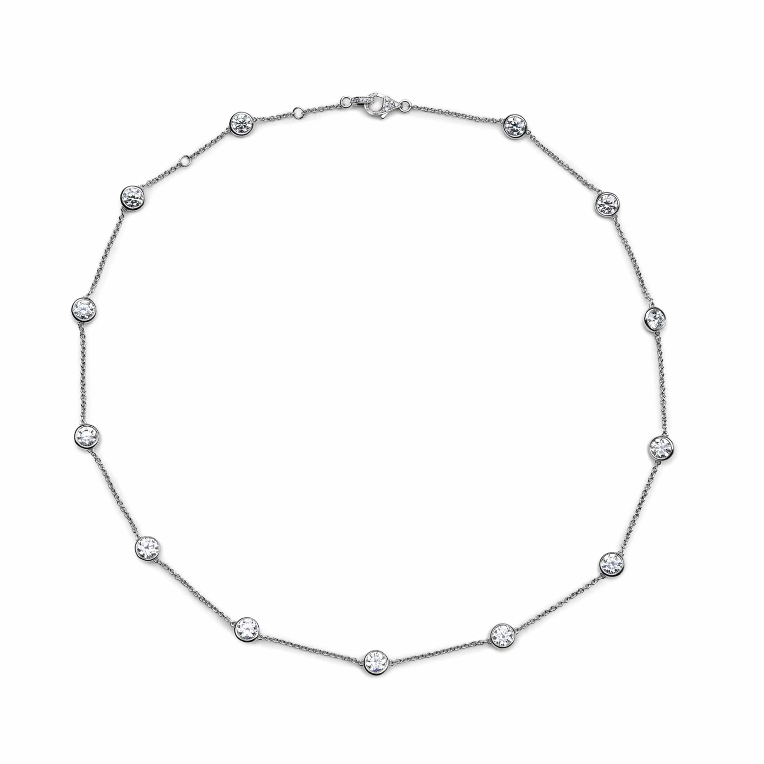 Jewels Aficionado Diamonds By The Yard White Gold Necklace 1 Jewels Aficionado Diamonds By The Yard White Gold Necklace