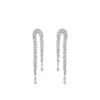 Jewels Aficionado Elegant Cascade White Gold Diamond Earrings
