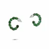 Jewels Aficionado Emerald And Diamond Pear-Shaped Hoop Earrings