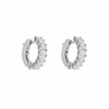Jewels Aficionado Emerald-Cut Diamond Hoop Earrings