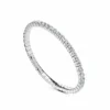Jewels Aficionado Emerald Cut Diamond Stretch White Gold Bracelet