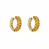 Jewels Aficionado Emerald-Cut Yellow Sapphire Hoop Earrings