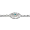 Jewels Aficionado Evil Eye Baguette And Round Diamond White Gold Bracelet
