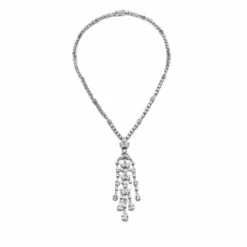 Graff Graff Platinum And White Gold Diamond Knifebar Chandelier Necklace