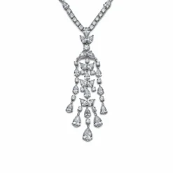 Graff Graff Platinum And White Gold Diamond Knifebar Chandelier Necklace -Horaluxis Sales Store graff platinum and white gold diamond knifebar chandelier necklace ttw 36 61ct graff 40261408358644