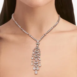 Graff Graff Platinum And White Gold Diamond Knifebar Chandelier Necklace -Horaluxis Sales Store graff platinum and white gold diamond knifebar chandelier necklace ttw 36 61ct graff 40420918427892