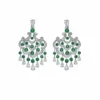 Graff Graff White Gold Diamond And Emerald Chandelier Earrings