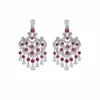 Graff Graff White Gold Ruby And Diamond Chandelier Earrings