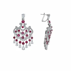 Graff Graff White Gold Ruby And Diamond Chandelier Earrings -Horaluxis Sales Store graff white gold ruby and diamond chandelier earrings graff 40261458460916