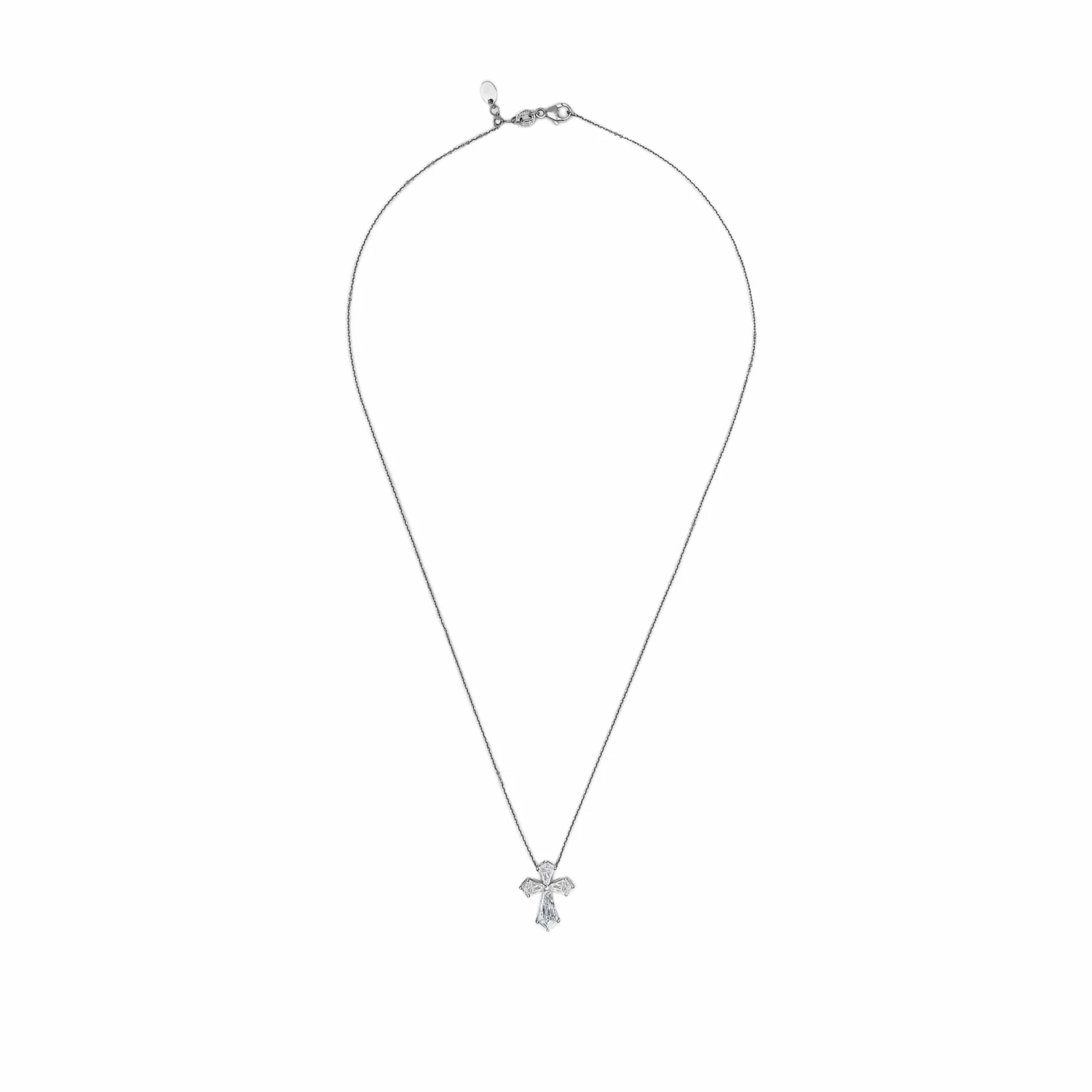 Jewels Aficionado Kite Shape Platinum Diamond Cross Pendant Necklace 3 Jewels Aficionado Kite Shape Platinum Diamond Cross Pendant Necklace - Image 3