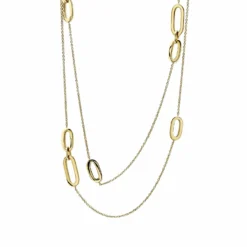 Jewels Aficionado Long Gold Chain Necklace