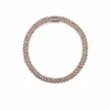 Jewels Aficionado Mens Baguette Diamond Chain Rose Gold Necklace