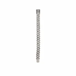 Jewels Aficionado Mens Baguette Diamond Chain White Gold Bracelet