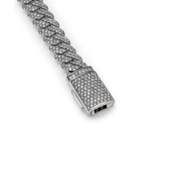 Jewels Aficionado Mens Cuban Link Diamond Chain White Gold Bracelet -Horaluxis Sales Store mens cuban link diamond chain white gold bracelet spc clb 129 wrist aficionado 40425586950388