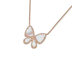 Jewels Aficionado Mother Of Pearl And Diamond Butterfly Rose Gold Chain Pendant -Horaluxis Sales Store mother of pearl and diamond butterfly rose gold chain pendant wrist aficionado 40425492381940