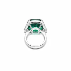 Jewels Aficionado One-of-a-Kind Cushion-Cut Emerald Ring With Diamonds -Horaluxis Sales Store one of a kind cushion cut emerald ring with diamonds jewels aficionado 41172885766388