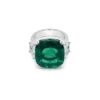 Jewels Aficionado One-of-a-Kind Cushion-Cut Emerald Ring With Diamonds