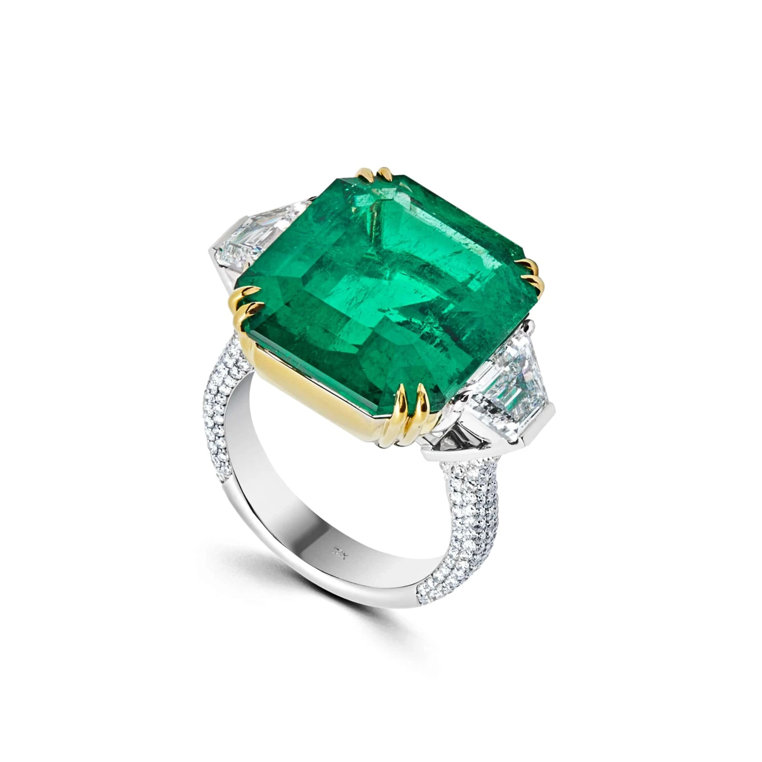 Jewels Aficionado One-of-a-Kind Octagonal-Cut Colombian Emerald Ring With Diamonds 3 Jewels Aficionado One-of-a-Kind Octagonal-Cut Colombian Emerald Ring With Diamonds - Image 3